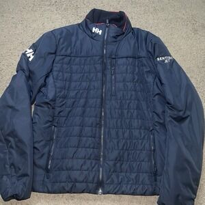 Helly Hansen Womens Crew Insulator Jacket 2.0 Blue Large Full Zip Puffer